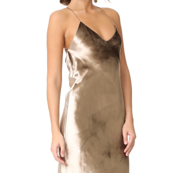 Michelle Mason gold crushed velvet gown size zero - Picture 2 of 5